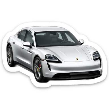 Moomintroll driving porsche taycan turbo s sticker
