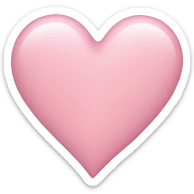 light pink heart sticker