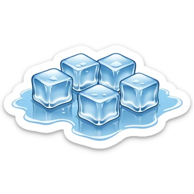 Melted Ice Cubes sticker