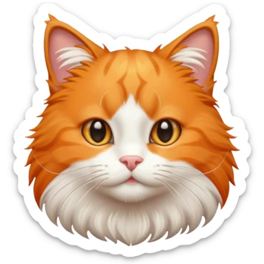 kucing oren yang imut sticker