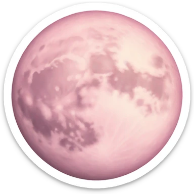 pastel pink moon sticker