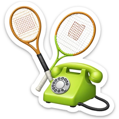 Téléphone raquette de tennis  sticker