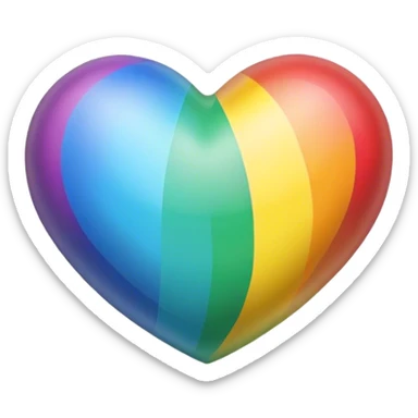 rainbow heart sticker