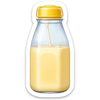 baby Milk bottle yellow sticker