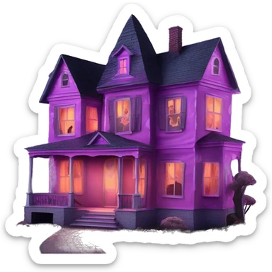 barbie’s run-down frightening haunted dream house nightmare scenario moon sticker