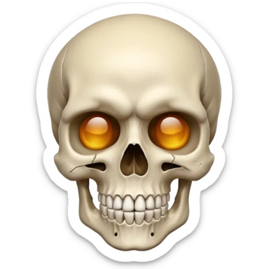 Una calavera combinado con el emoji de 🤨 sticker