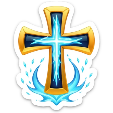 cross made of dynamics sticker
