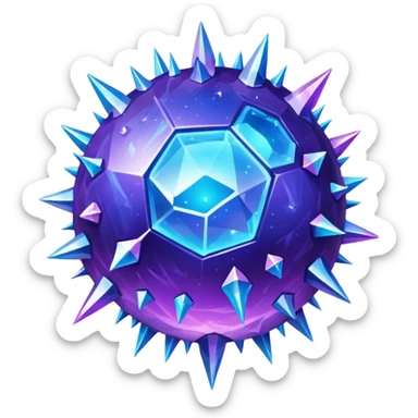 Crystal Planet – surface covered in glowing crystals sticker