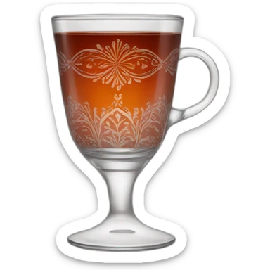 Turkish tea glass sticker