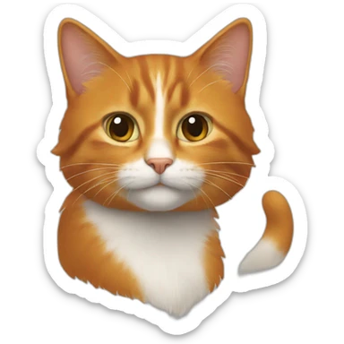 un chat roux sticker