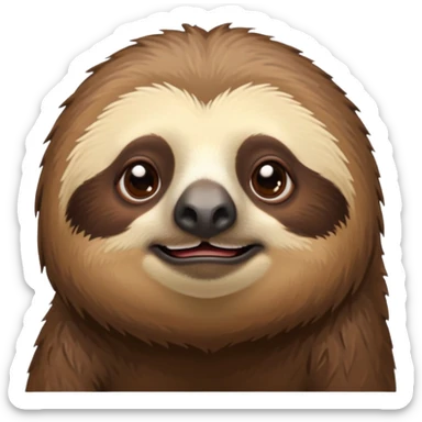 A sloth with an unamused look sticker