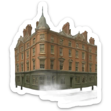 Victorian era london city sticker