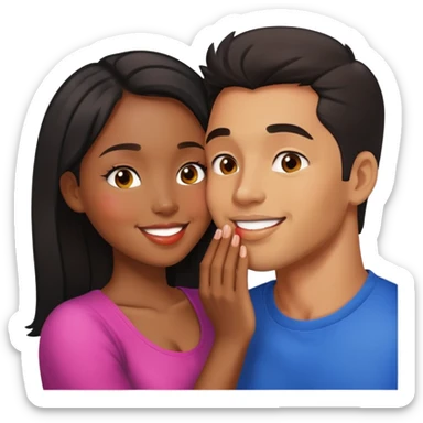 filippino man kissing black girl sticker