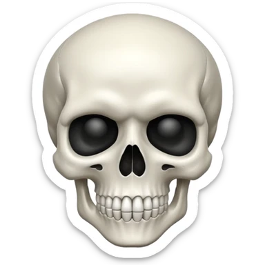 Create a skull ☠️ but without the crossbones sticker