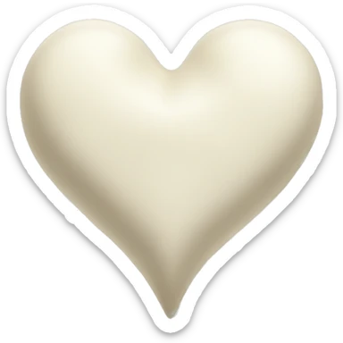 Ivory heart sticker