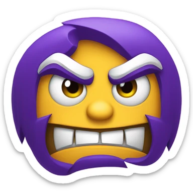 Face angry lsu log sticker