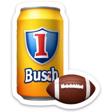 Busch lite beer and football sticker