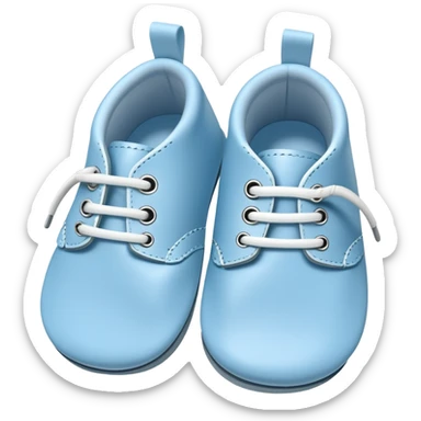Pair of shoes for a baby boy pastel blue sticker