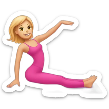 Pink pilates sticker