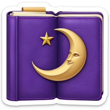 purple diary moon sticker