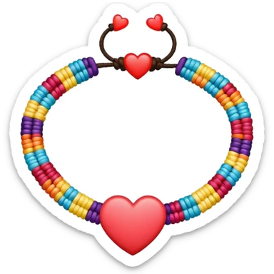 friendship bracelets heart sticker