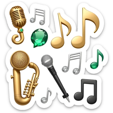 In the “songCount” “friendsTime” “listeningTime” theme, there were a total of 15 emoji designs, each of them had 5 emoji, emoji color tones were colors that were a mixture of mines such as bronze silver gold diamond emerald amethyst, emoji designs will be like this, each name has 5 emojis, for example, “songCount” has 5 different colored emojis, and these emojis are music-related emojis, such as pilak microphone loudspeaker, etc.  sticker