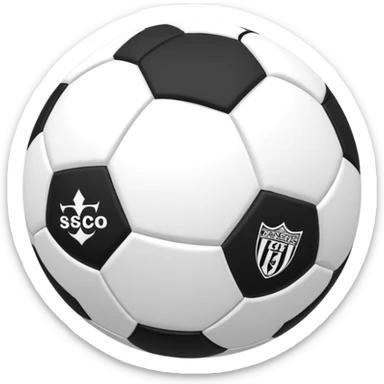 Soccer football with Angers SCO black and white colors sticker