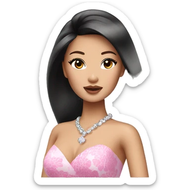glamorous asian barbie  sticker