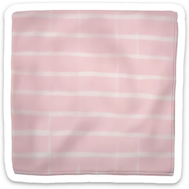 Baby pink and white checkered blanket folded  sticker