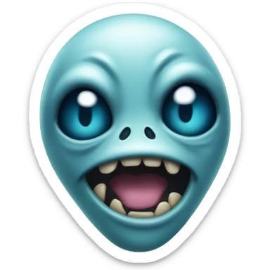 alien cringing sticker