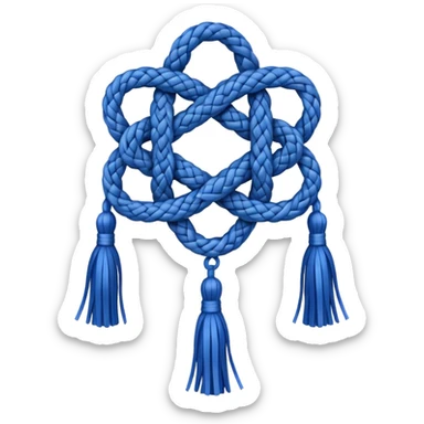 geometric knot with tassels sticker