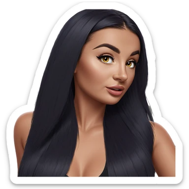 realistic portrait of girl sticker