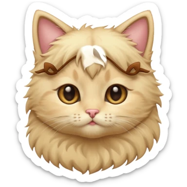 kitten with blonde hair and brown eyes sticker