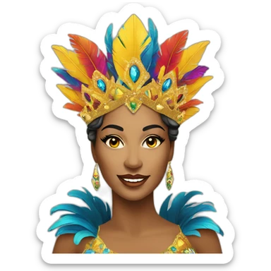 Queen of rio carnival sticker