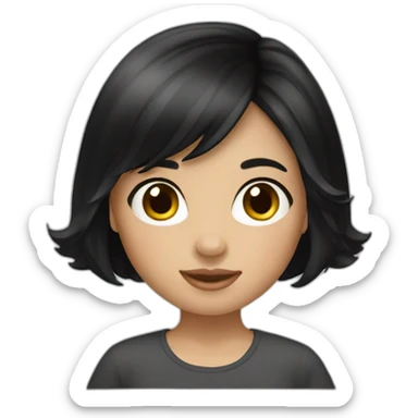 Vietnam girl short black haire sticker