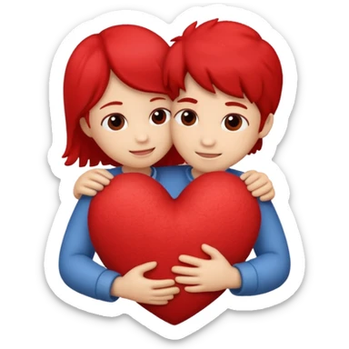 heart hug sticker