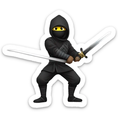 github mascot, with a ninja sword sticker