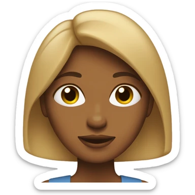 mujer delgada, de pelo hasta los hombros sticker