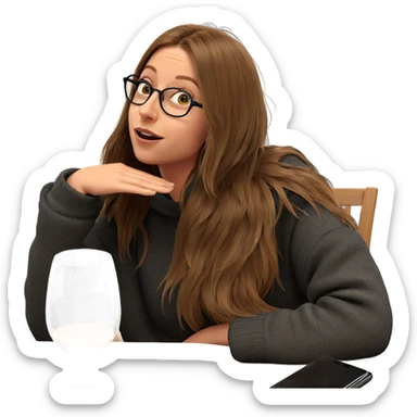 cozy indoor moment with drink sticker