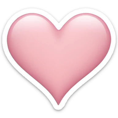 Light pink heart sticker