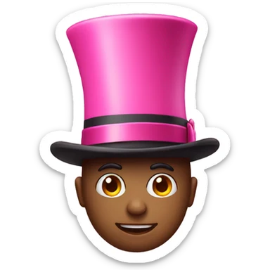 Pink person with a top hats  sticker