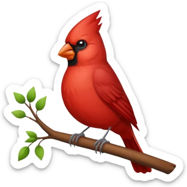 Cardinal bird praying sticker