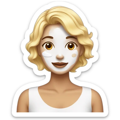 a girl doing her skincare sticker
