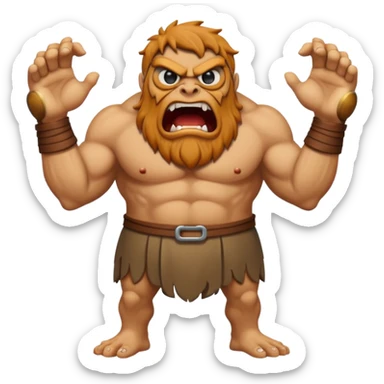 fullbody one-eye ancient giant cyclope roaring sticker