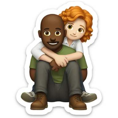 Me sitting on a ginger man’s lap sticker