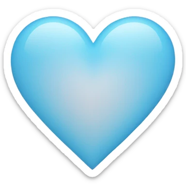 Light blue heart sticker