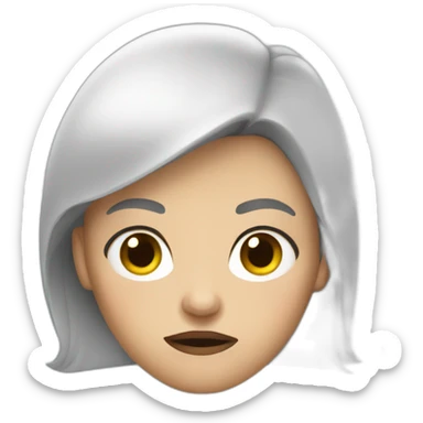 annoyed white woman sticker