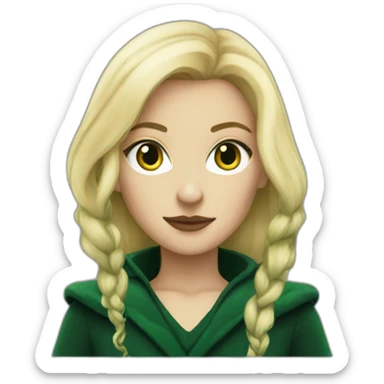 Blonde slytherin girl villain sticker