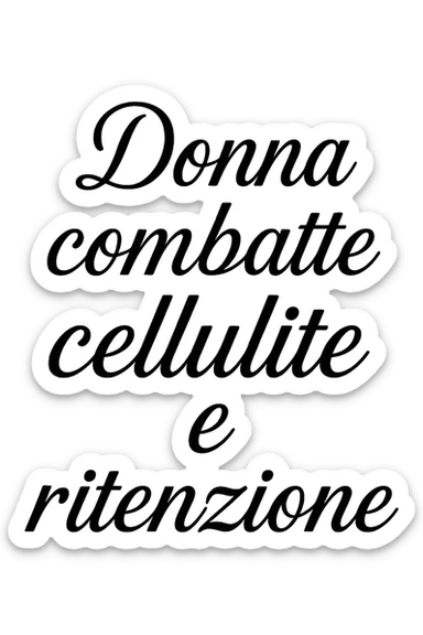 Donna combatte cellulite e ritenzione sticker