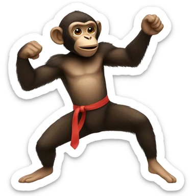 Monkey high kick sticker